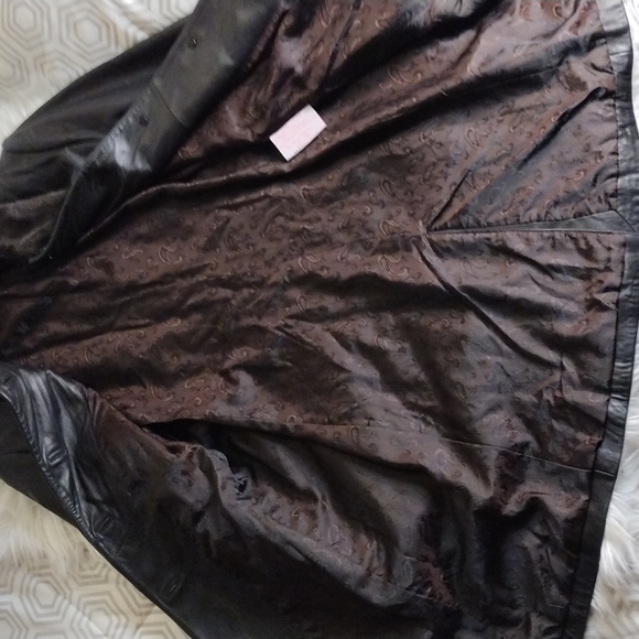 Anne Kline genuine lambskin trench coat. SzL-XL - Picture 7 of 17